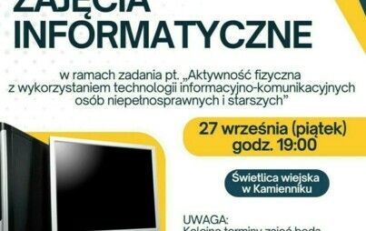 Zdjęcie do BEZPŁATNE ZAJĘCIA INFORMATYCZNE